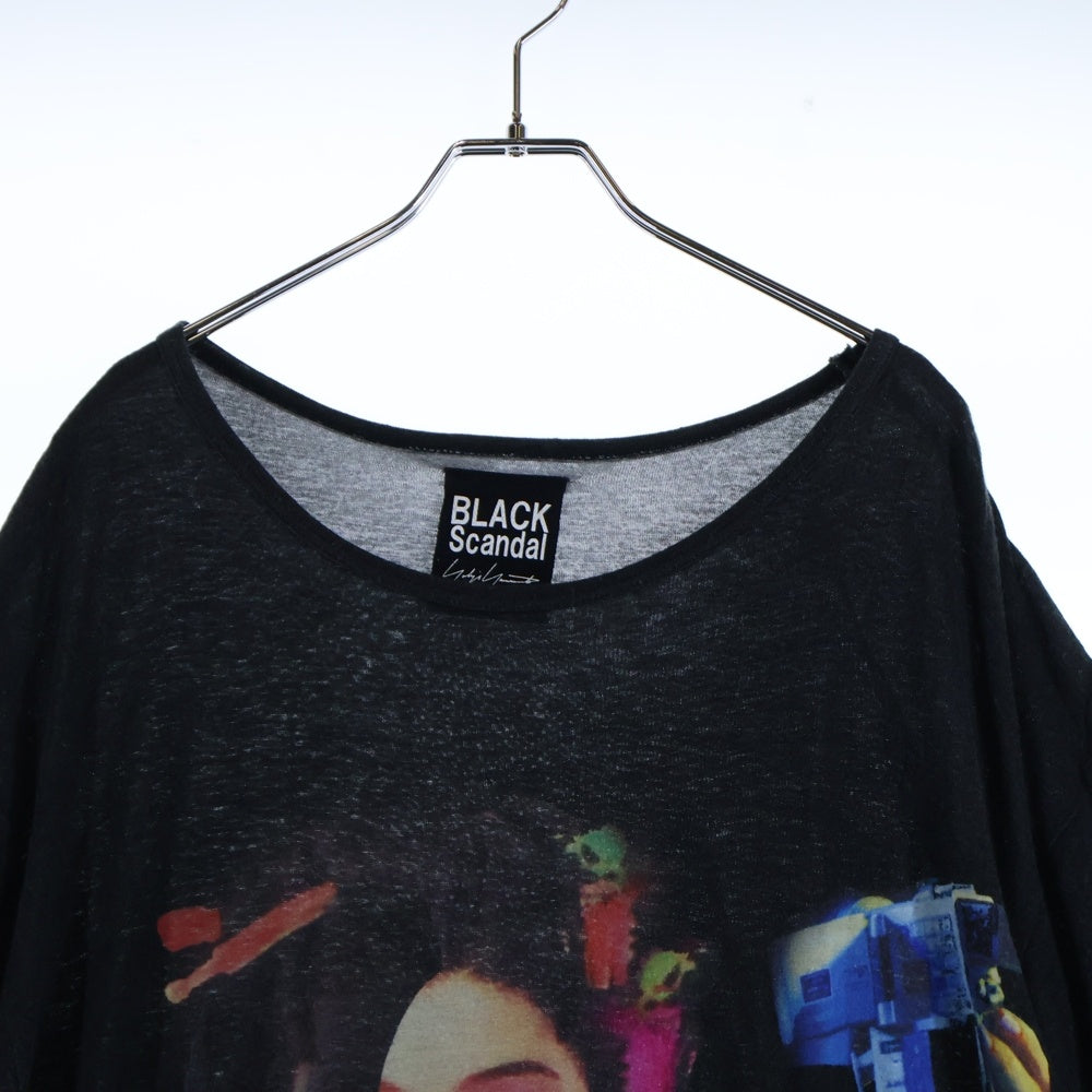 BLACK Scandal Yohji Yamamoto(ブラックスキャンダルヨウジヤマモト) 19SS 色女 フロント プリント オーバーサイズ半袖Tシャツ マルチ HH-T39-272