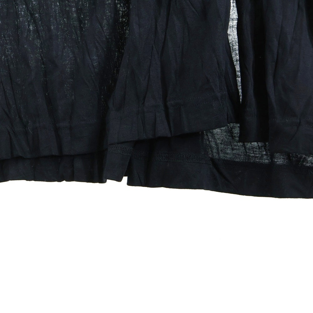 Yohji Yamamoto(ヨウジヤマモト) 21SS 21SS シワ加工天竺ロングシャツジャケット ブラック HD-T11-270