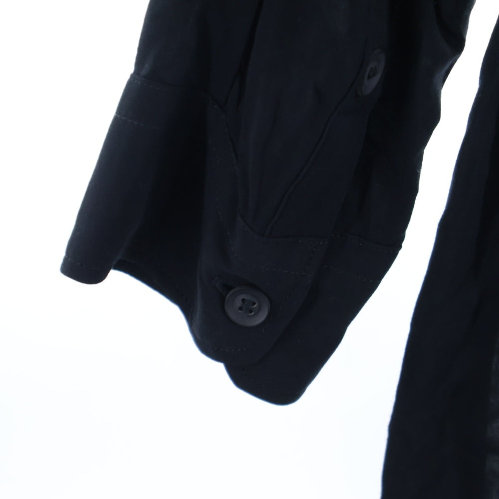 BLACK Scandal Yohji Yamamoto(ブラックスキャンダルヨウジヤマモト) フロントプリント レーヨン長袖シャツ ブラック HR-B60-881