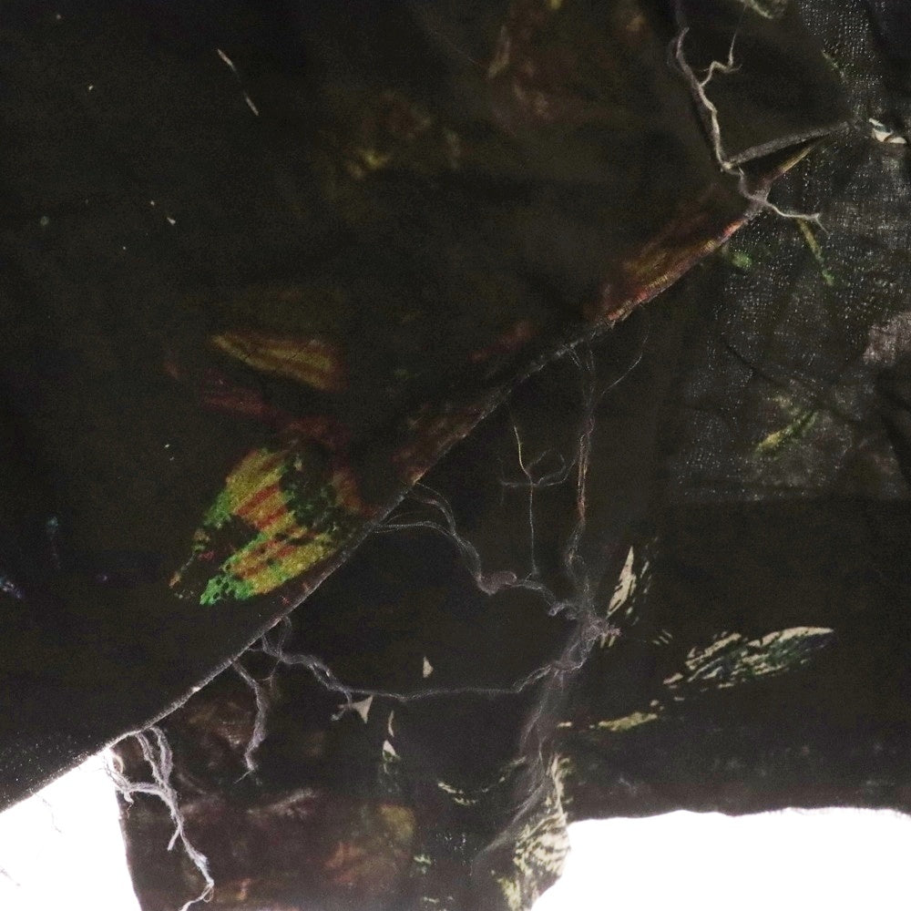 Ground Y(グラウンドワイ) 23SS 百花繚乱 フラワーロングブラウス ノースリーブシャツ ブラック GI-D03-209