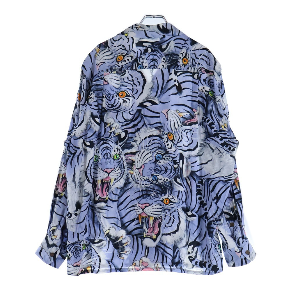 WACKO MARIA(ワコマリア) ×TIM LEHI HAWAIIAN SHIRT TIMLEHI-WM-HI25 ティムリーハイ 長袖ハワイアンシャツ アロハシャツ ブルー