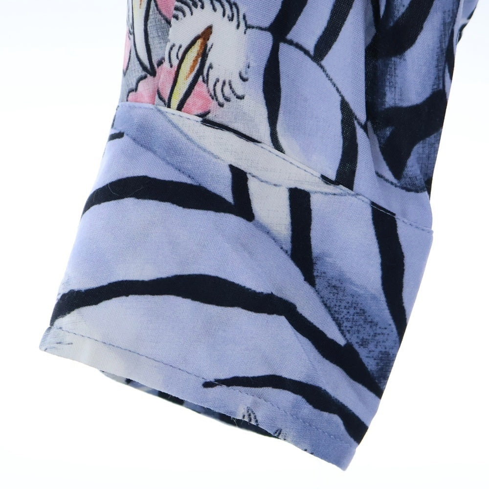 WACKO MARIA(ワコマリア) ×TIM LEHI HAWAIIAN SHIRT TIMLEHI-WM-HI25 ティムリーハイ 長袖ハワイアンシャツ アロハシャツ ブルー