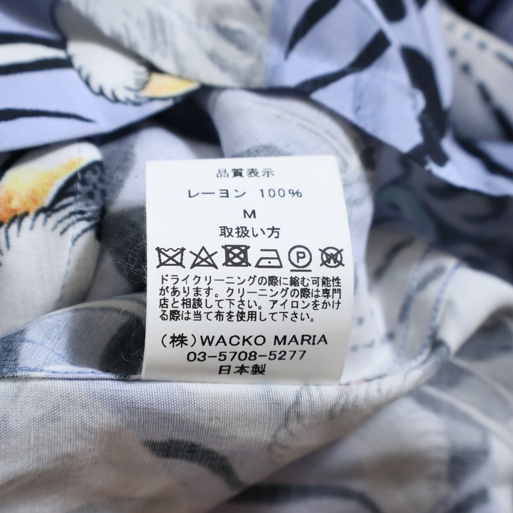 WACKO MARIA(ワコマリア) ×TIM LEHI HAWAIIAN SHIRT TIMLEHI-WM-HI25 ティムリーハイ 長袖ハワイアンシャツ アロハシャツ ブルー