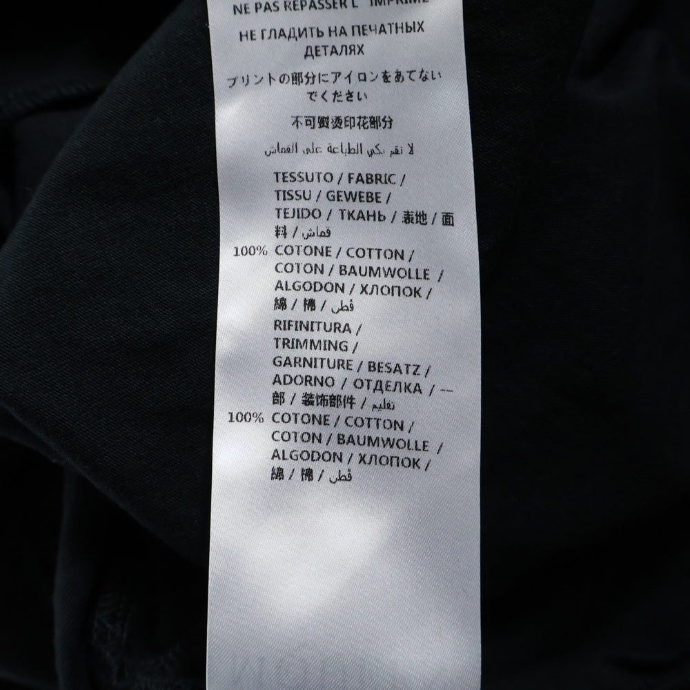 Alexander McQueen(アレキサンダーマックイーン) フロントプリント ドッキング半袖Tシャツ ブラック 520308 QLZ1A