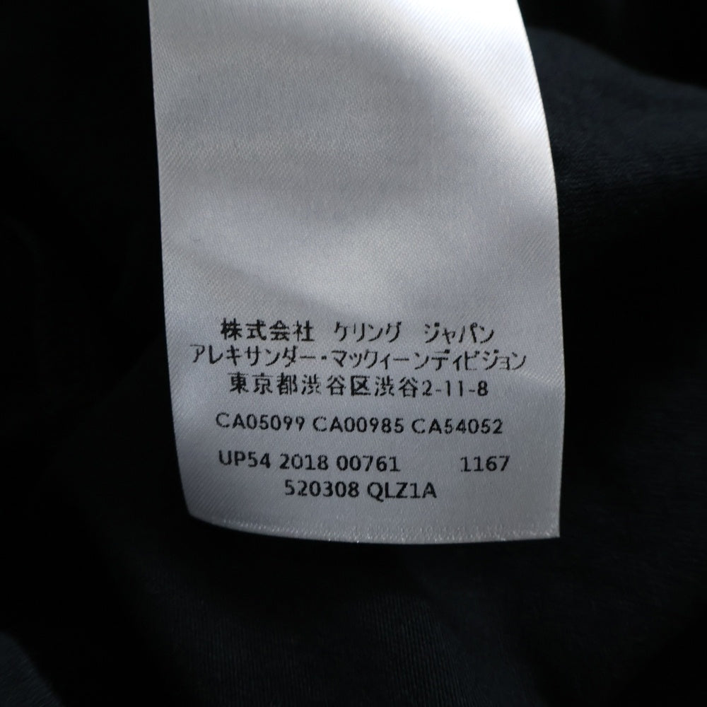 Alexander McQueen(アレキサンダーマックイーン) フロントプリント ドッキング半袖Tシャツ ブラック 520308 QLZ1A