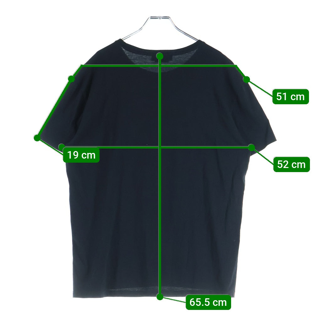 Alexander McQueen(アレキサンダーマックイーン) フロントプリント ドッキング半袖Tシャツ ブラック 520308 QLZ1A