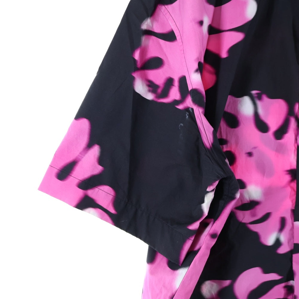 MSGM(エムエスジーエム) 総柄フラワーデザイン 半袖シャツ ブラック 3040ME20 217011-12