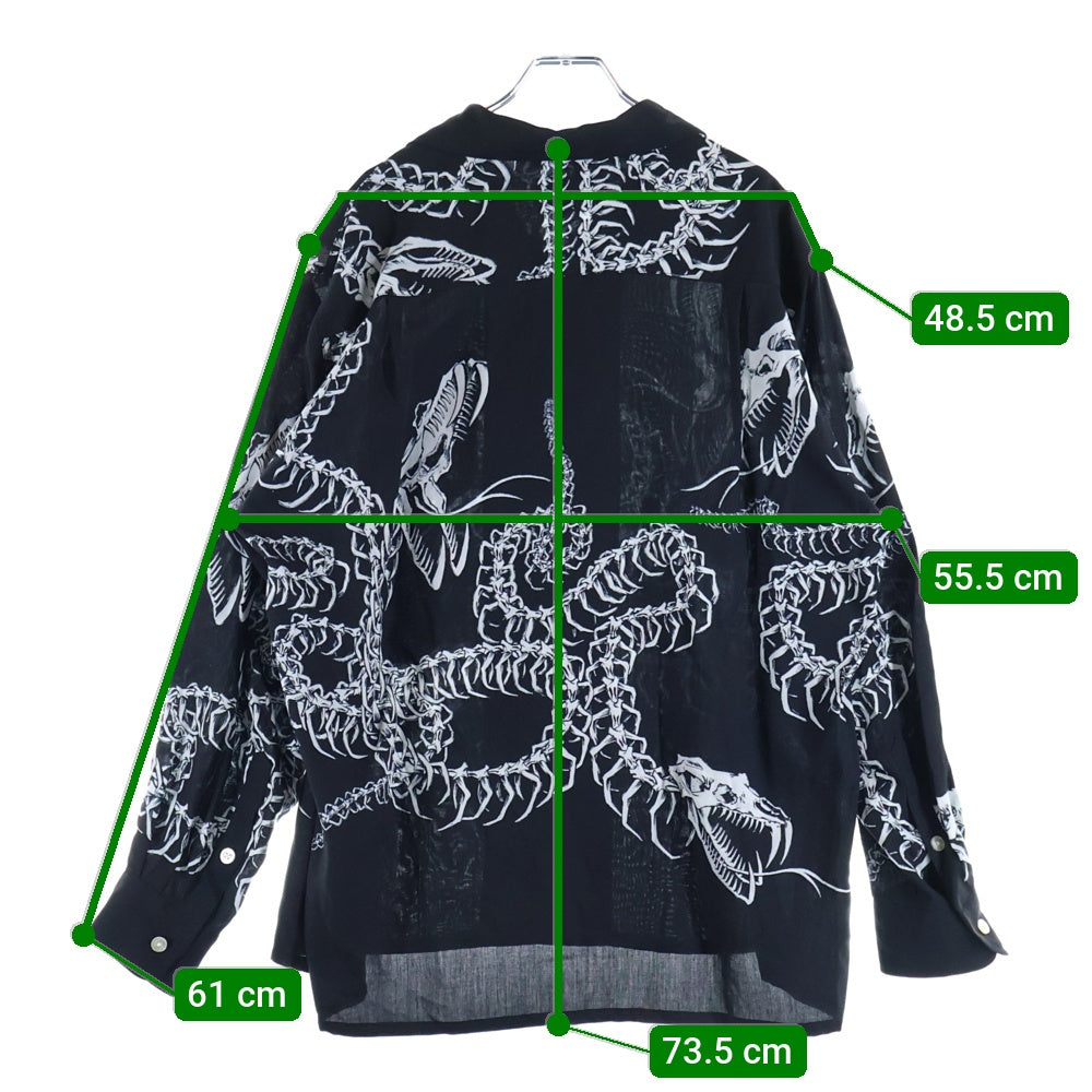 WACKO MARIA(ワコマリア) 20AW HAWAIIAN SHIRT ハワイアン長袖シャツ ブラック