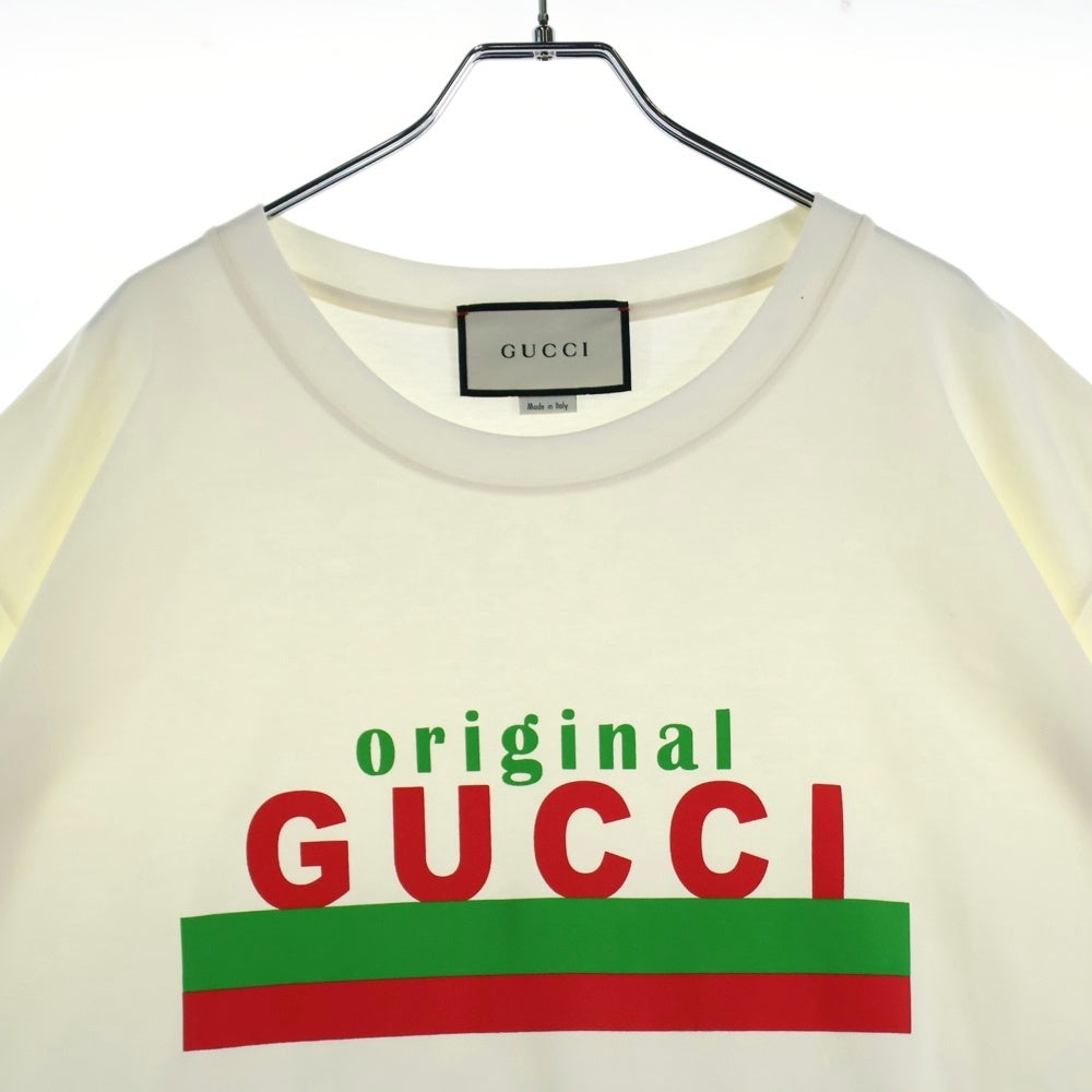 GUCCI(グッチ) 20SS Original Gucci Print Oversize Tee 半袖Tシャツ ホワイト 616036 XJCOQ