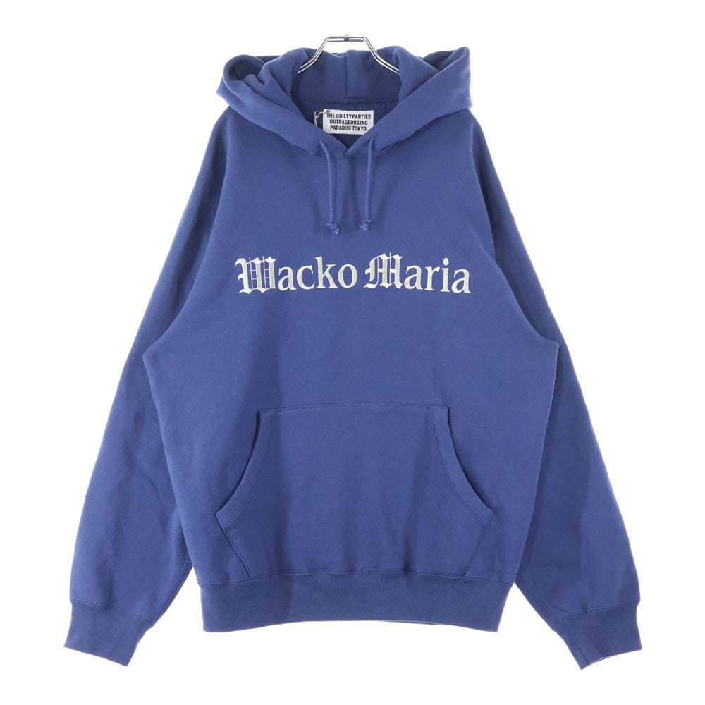 WACKO MARIA(ワコマリア) 23SS MIDDLE WEIGHT PULL OVER HOODED SWEAT SHIRT ミドル ウェイト プルオーバー フーデッド スウェットシャツ パーカー ブルー 23SS-WMC-SS03