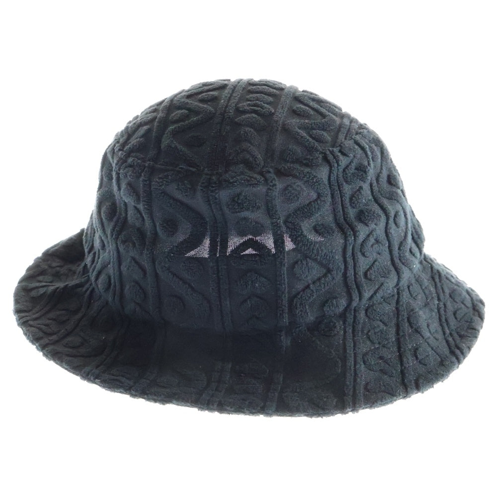 SUPREME(シュプリーム) 23SS Terry Pattern Crusher ジャガード 総柄 クラッシャーハット バケットハット ブラック