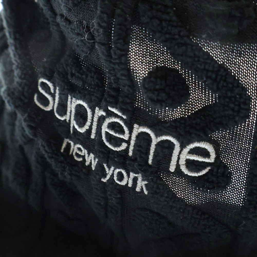 SUPREME(シュプリーム) 23SS Terry Pattern Crusher ジャガード 総柄 クラッシャーハット バケットハット ブラック