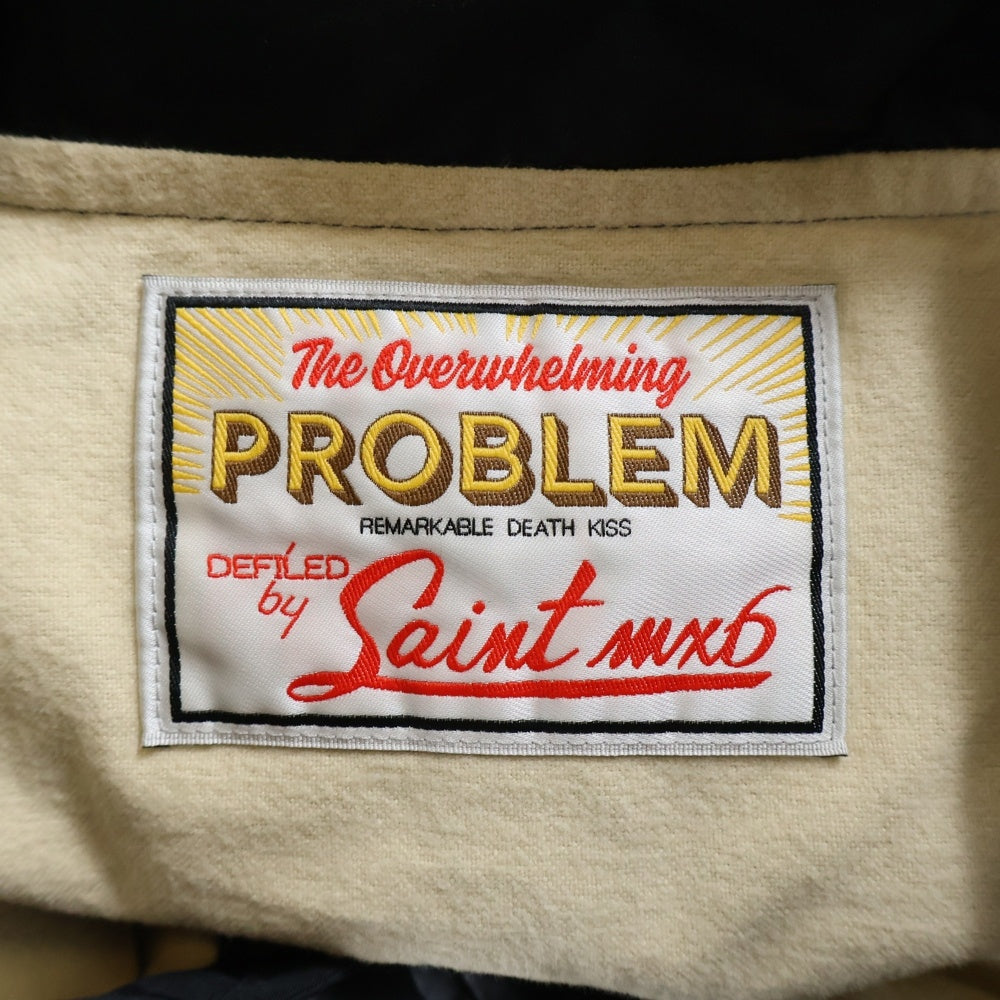 SAINT MICHAEL(セントマイケル) 23SS COACH JACKET UNKNOW ナイロンコーチジャケット ブラック SM-S23-0000-066