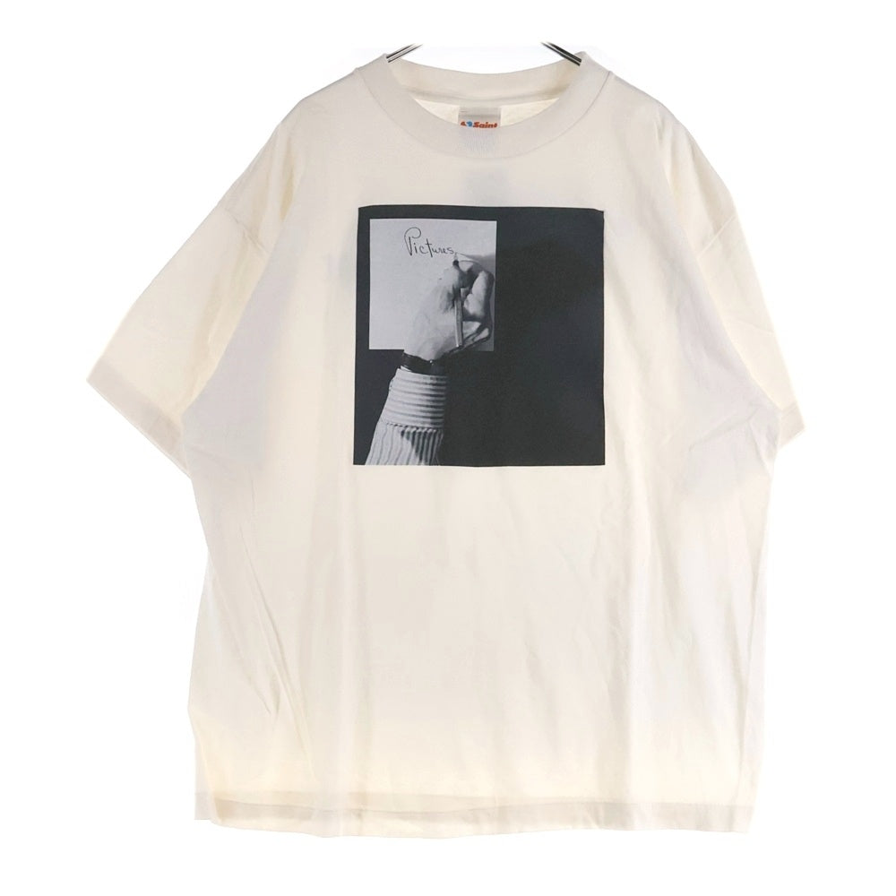 SAINT MICHAEL(セントマイケル) 25SS ×Robert Mapplethorpe MT SS TEE PICTURES ロバート メイプルソープ 半袖Tシャツ ホワイト SM-HR8-0000-C18