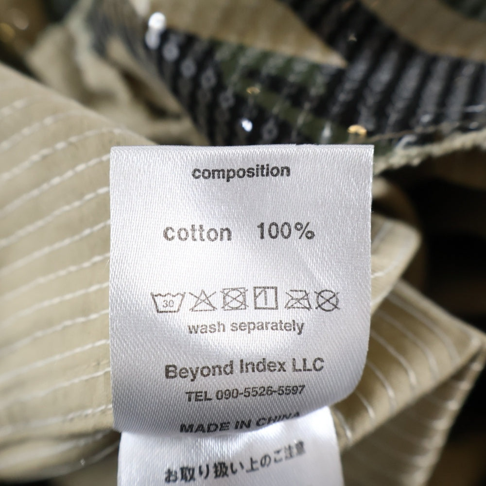 AFB(エーエフビー) SPANGLE SHIRTS スパンコール 迷彩 長袖シャツ グリーン/ブラック