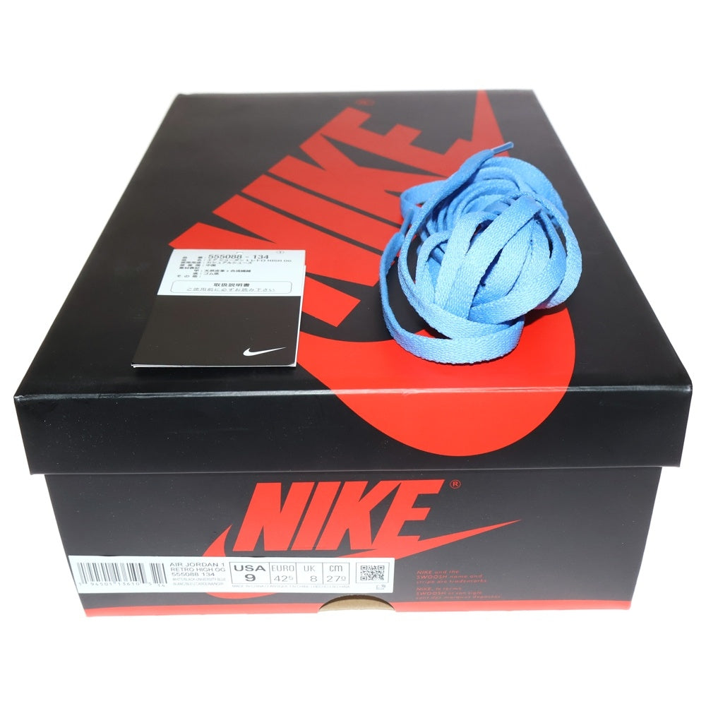 NIKE(ナイキ) AIR JORDAN1 RETRO HIGH OG エアジョーダン1 ユニバーシティブルー ハイカットスニーカー ブルー US9/27cm 555088-134