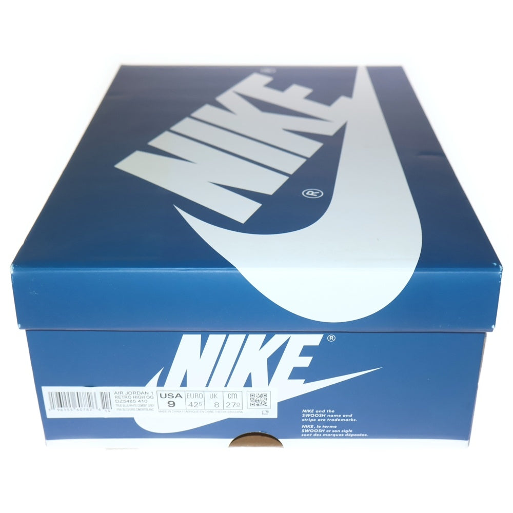 NIKE(ナイキ) AIR JORDAN1 RETRO HIGH OG エアジョーダン1 トゥルーブルー ハイカットスニーカー ブルー US9/27cm DZ5485-410