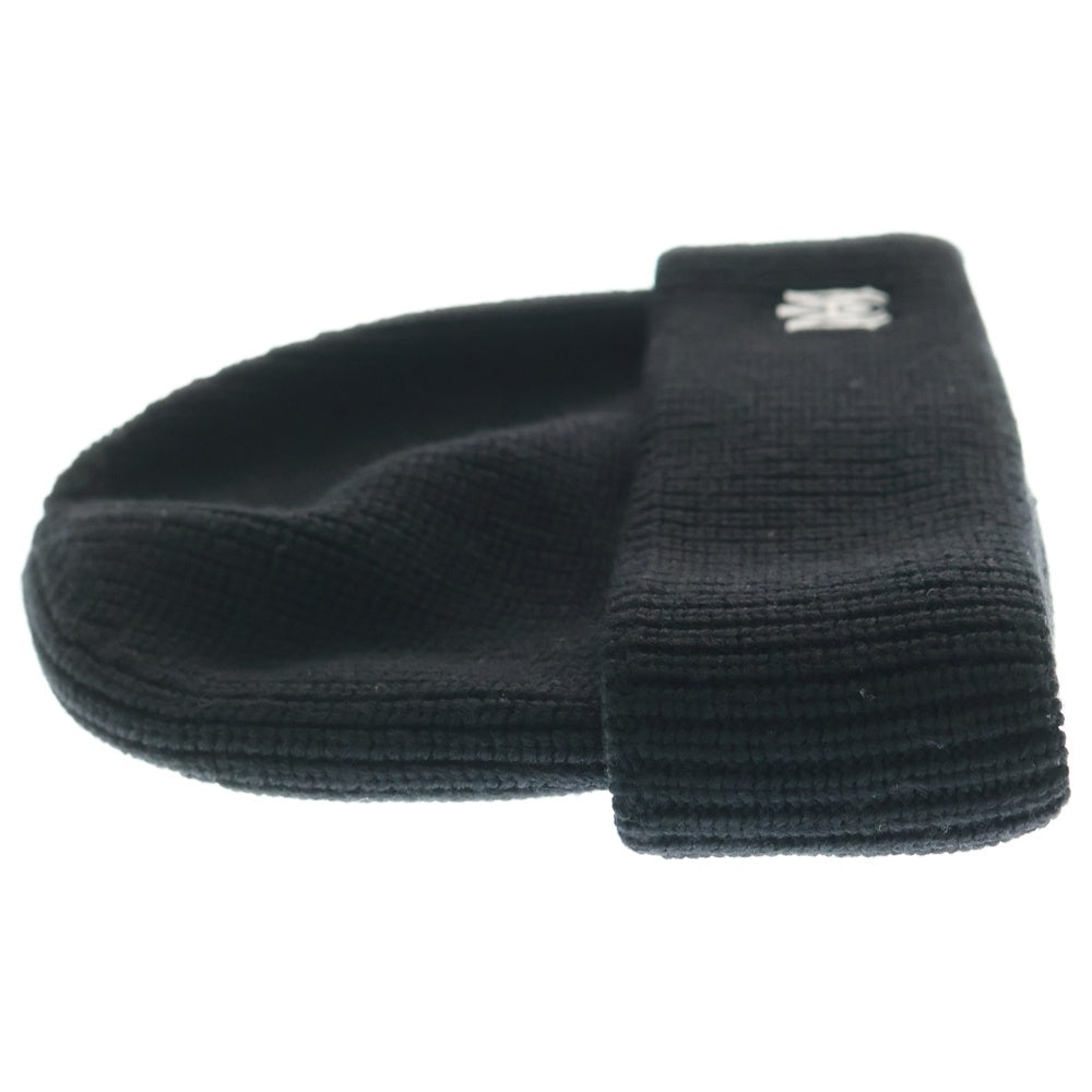 AMIRI(アミリ) MA BEANIE ロゴプレート ニットビーニー ニット帽 帽子 ブラック