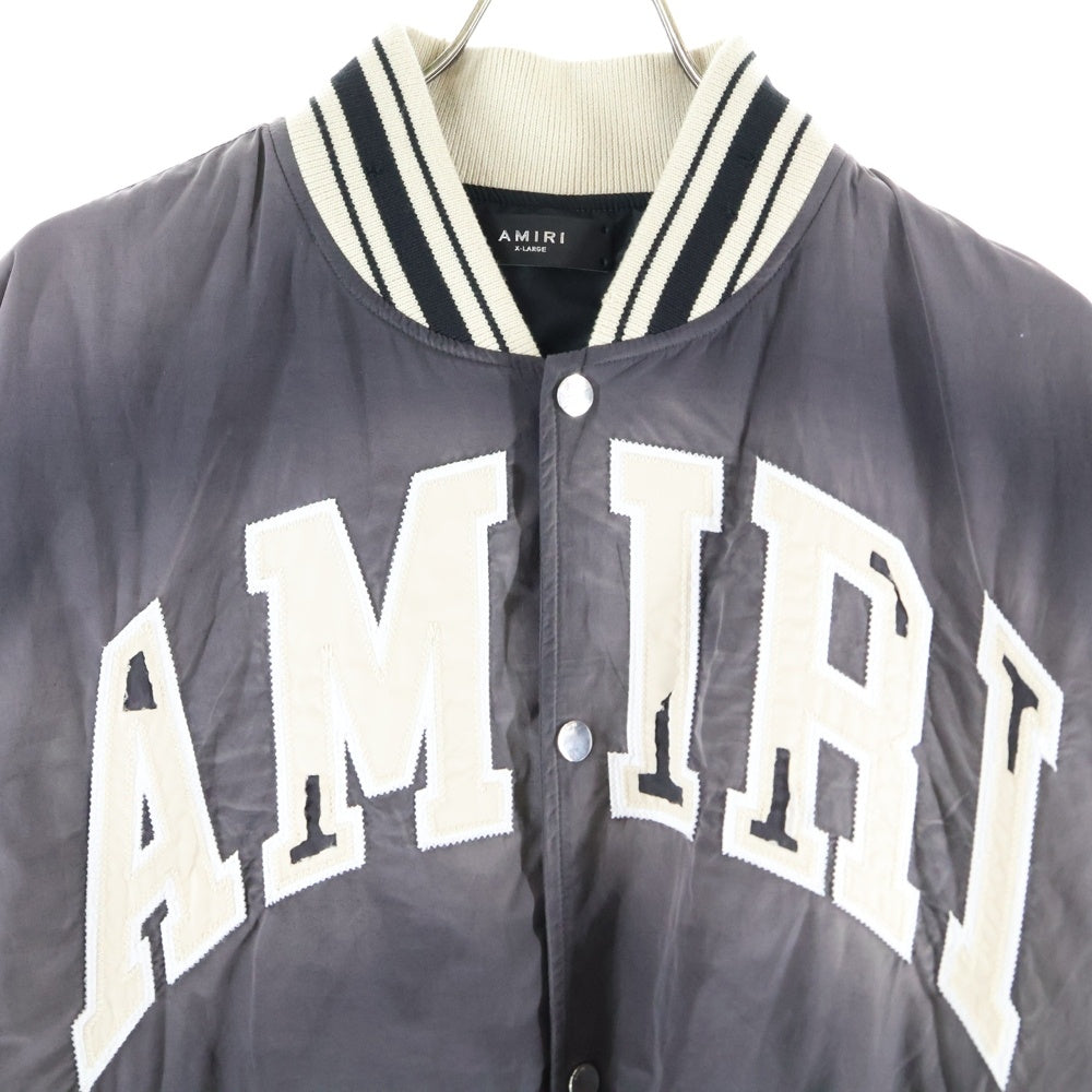 AMIRI(アミリ) SUN FADED BOMBER サテンボンバージャケット グレー