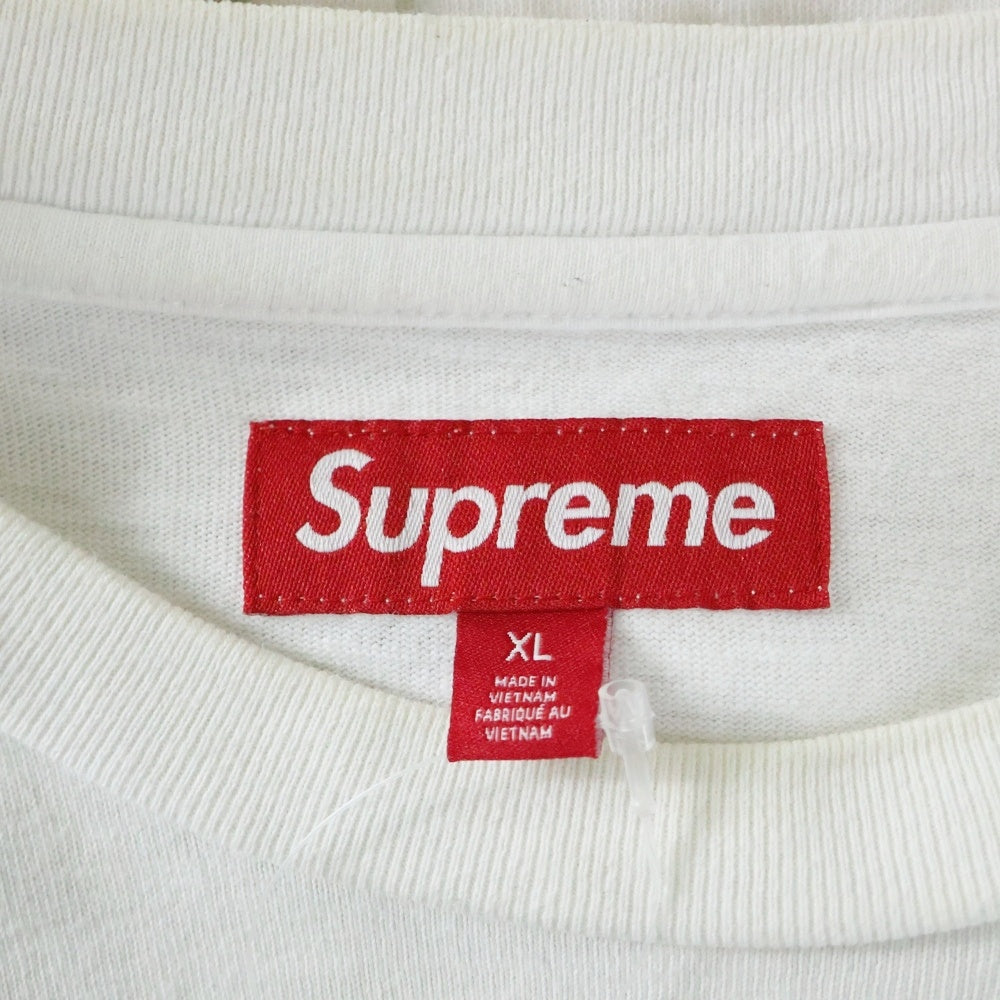 SUPREME(シュプリーム) 24SS S/S Pocket Tee ロゴ刺繍 半袖ポケットTシャツ ホワイト