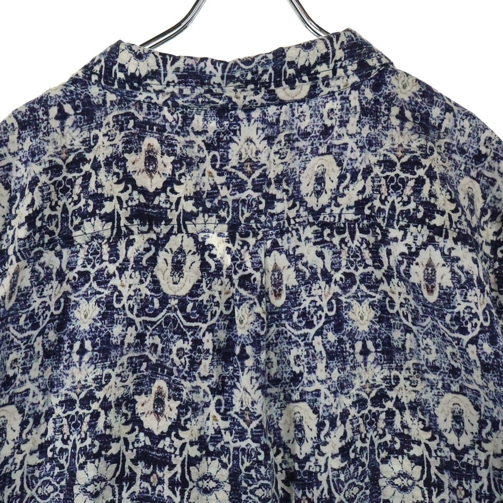 STAMPD(スタンプド) Rug Shirt 総柄半袖シャツ ネイビー