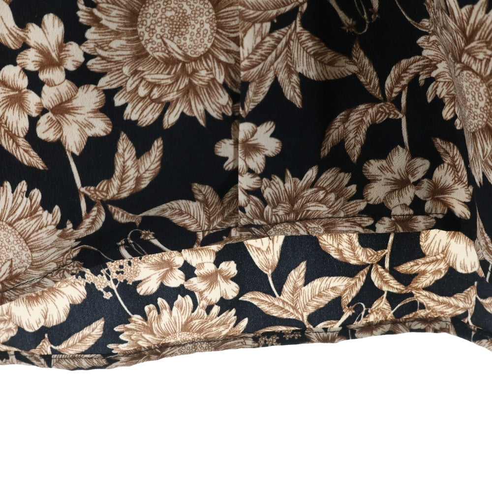 NO BRAND(ノーブランド) ONE TAKE 総柄半袖シャツ ブラック