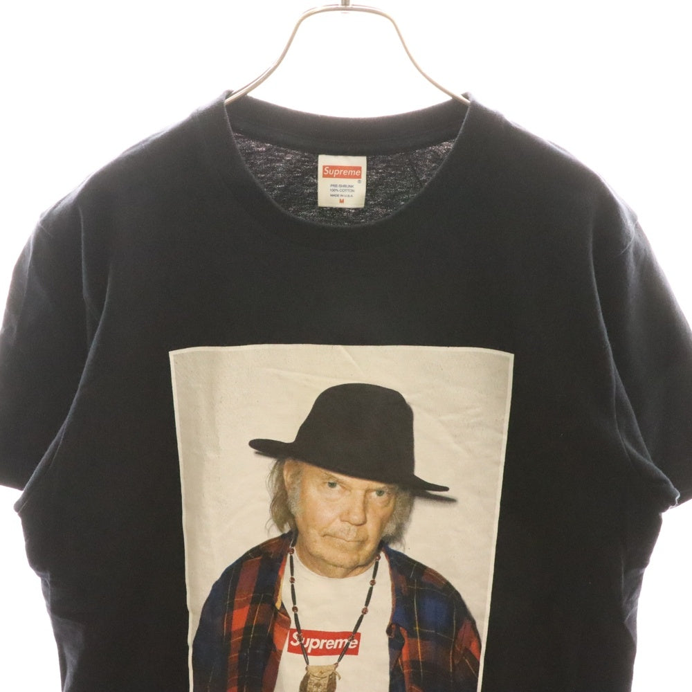 SUPREME(シュプリーム) 15SS Neil Young Tee ニールヤング フォトプリント 半袖Tシャツ ブラック