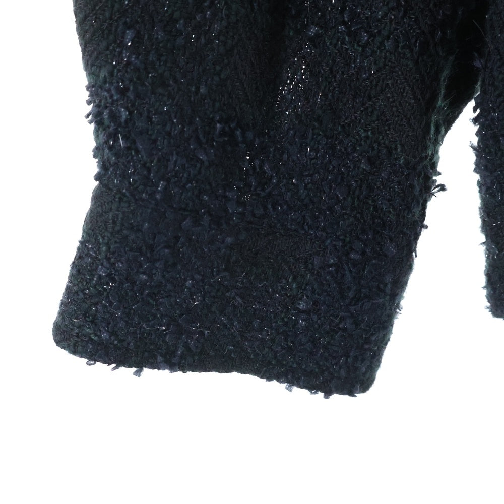 SUPREME(シュプリーム) 24AW Boucle Zip Up Shirt ブークレ ジップアップ 長袖シャツ ブラック