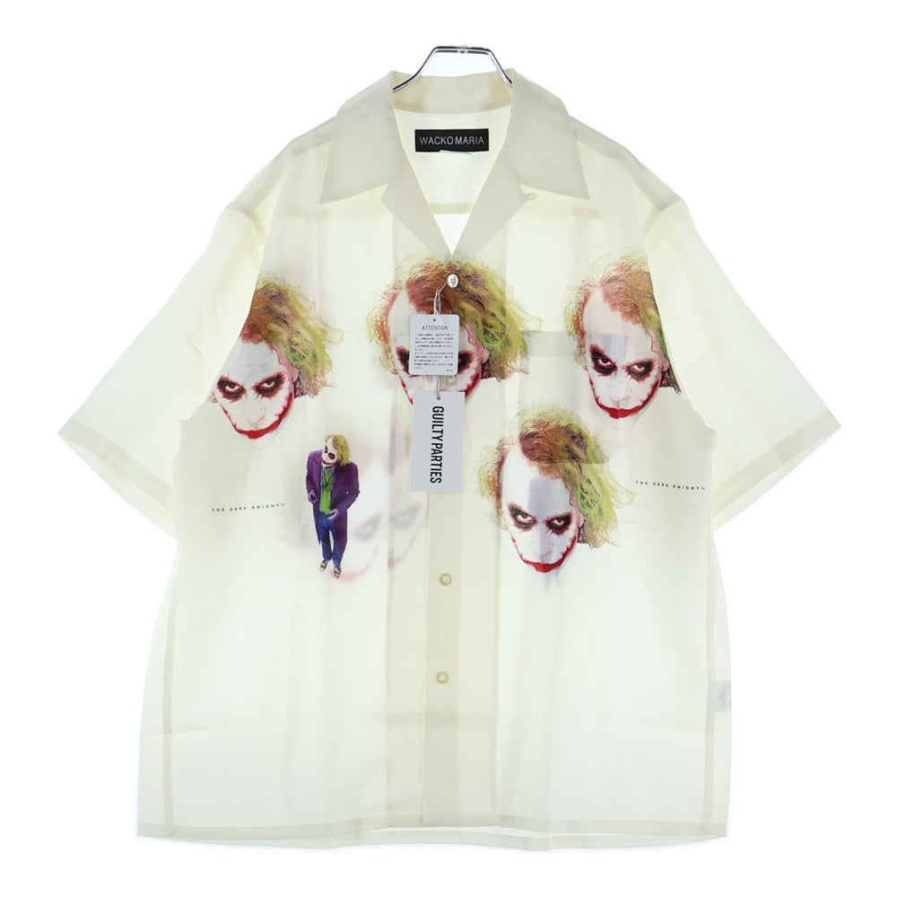 WACKO MARIA(ワコマリア) ×THE DARK KNIGHT TRILOGY S/S HAWAIIAN SHIRT -TYPE-5- ダークナイト ジョーカー ハワイアンシャツ 半袖シャツ アイボリー TDKT-WM-HI05