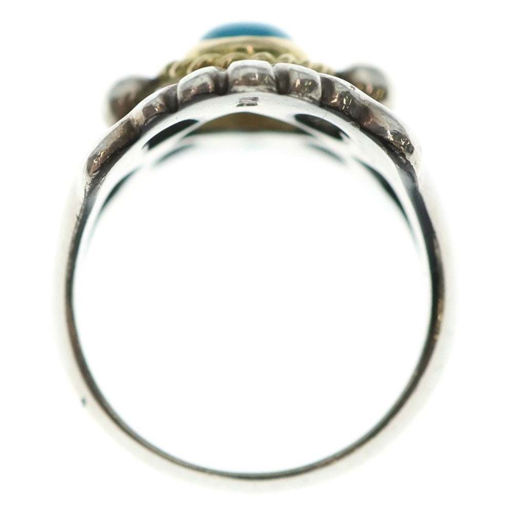 goro's(ゴローズ) 金縄ターコイズ付きキャストリング大 シルバー/ゴールド