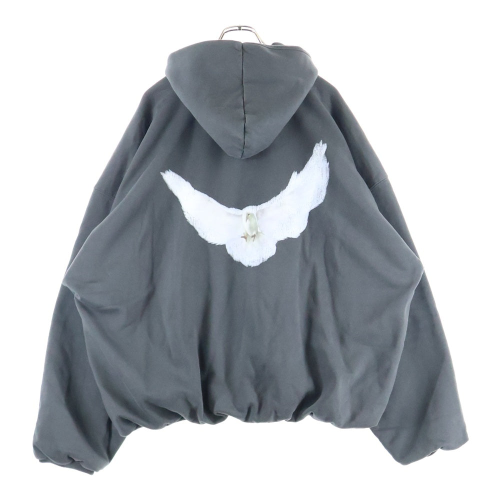 Yeezy Gap Engineered by Balenciaga(イージー ギャップ エンジニアードバイ バレンシアガ) Dove Hoodie ドーヴ バックプリント オーバーサイズ プルオーバースウェットパーカー フーディ グレー 460551-00-1