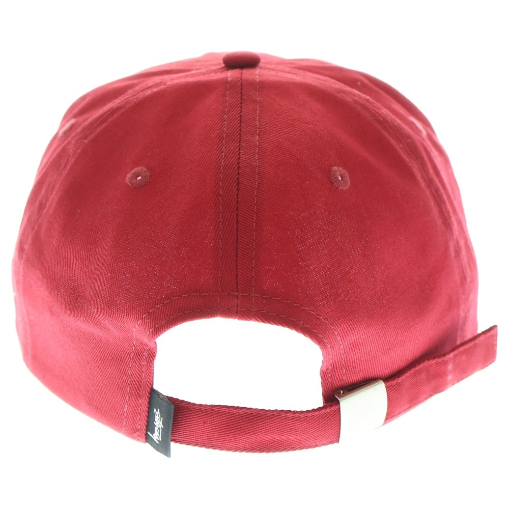 STUSSY(ステューシー) STU Arch Strapback Cap フロントロゴ刺繍 ベースボール キャップ 帽子 レッド 1311066