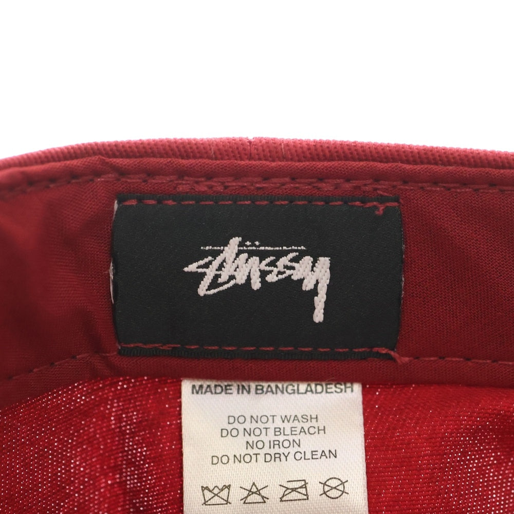 STUSSY(ステューシー) STU Arch Strapback Cap フロントロゴ刺繍 ベースボール キャップ 帽子 レッド 1311066