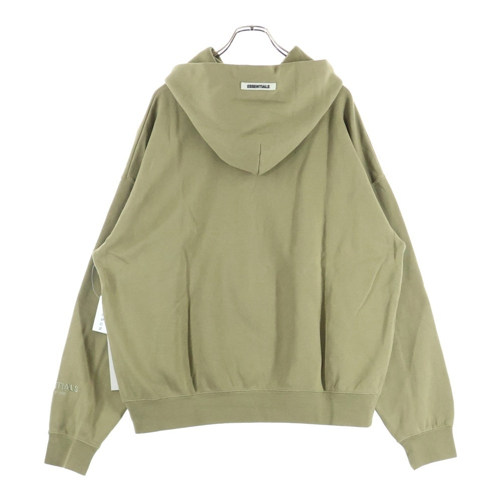 FEAR OF GOD ESSENTIALS(フィアオブゴッド エッセンシャルズ) HOODIE アームロゴ刺繍 プルオーバースウェットパーカー フーディー カーキ