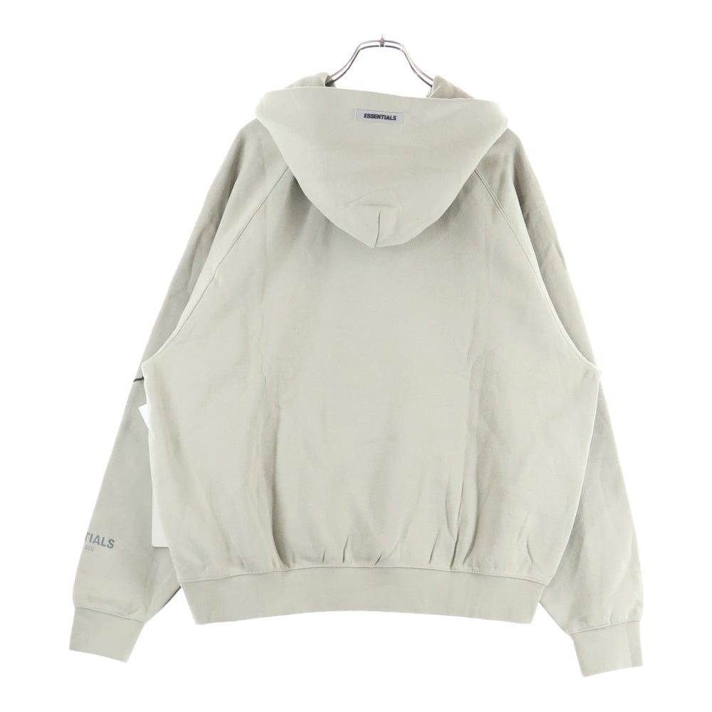 FEAR OF GOD ESSENTIALS(フィアオブゴッド エッセンシャルズ) HOODIE フロントラバーロゴ プルオーバースウェットパーカー フーディー ベージュ