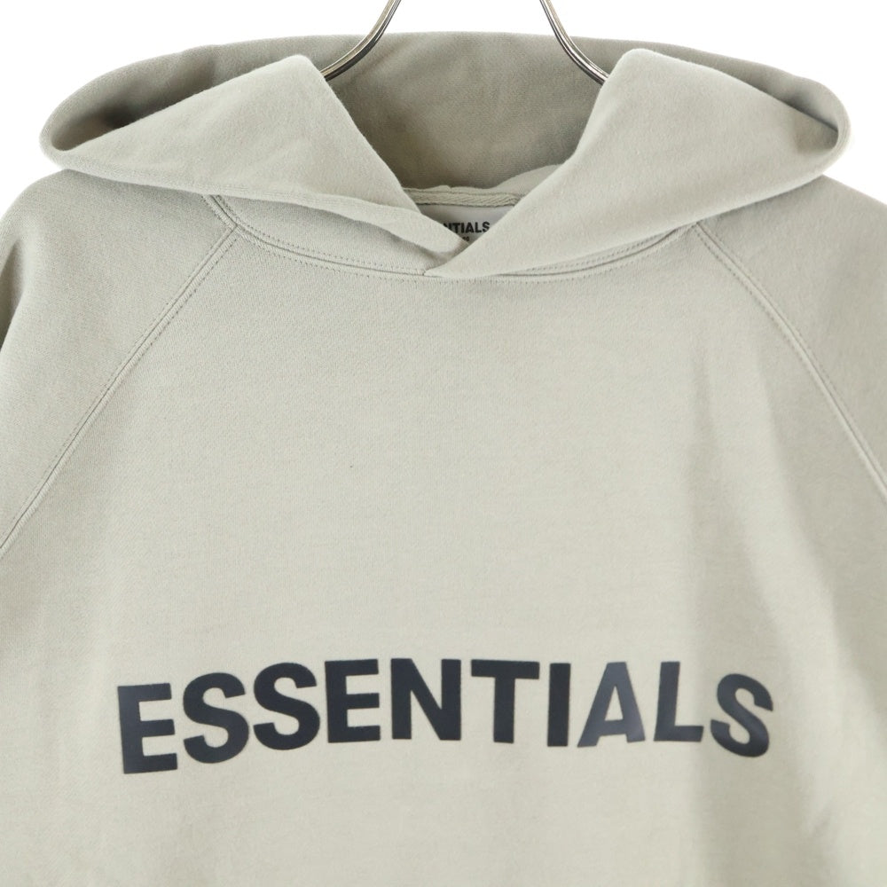 FEAR OF GOD ESSENTIALS(フィアオブゴッド エッセンシャルズ) HOODIE フロントラバーロゴ プルオーバースウェットパーカー フーディー ベージュ