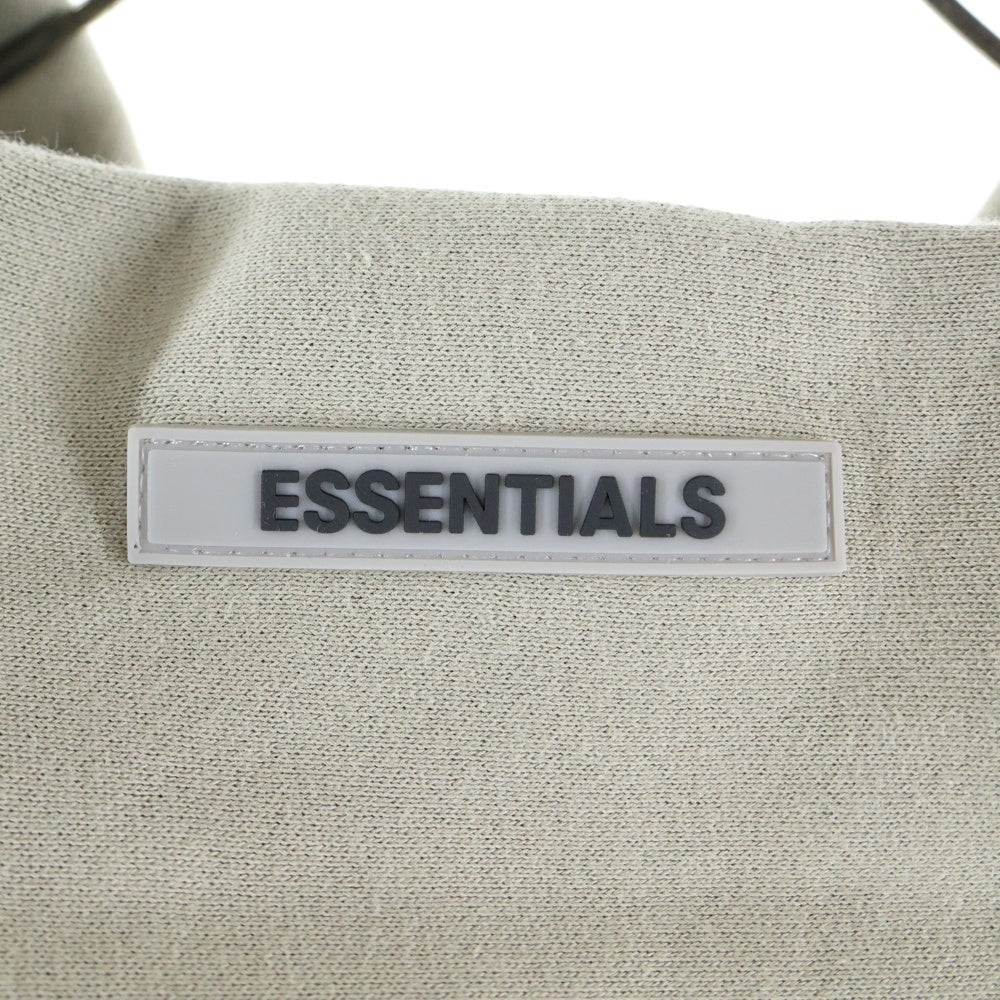 FEAR OF GOD ESSENTIALS(フィアオブゴッド エッセンシャルズ) HOODIE フロントラバーロゴ プルオーバースウェットパーカー フーディー ベージュ