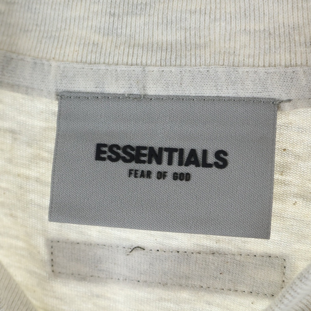 FEAR OF GOD ESSENTIALS(フィアオブゴッド エッセンシャルズ) L/S T-SHIRT リフレクターロゴ 長袖Tシャツ ロンT グレージュ