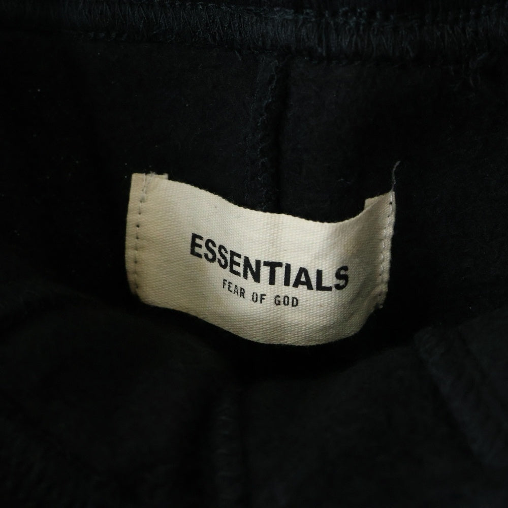 FEAR OF GOD ESSENTIALS(フィアオブゴッド エッセンシャルズ) SHORT PANTS ロゴプリント スウェットハーフパンツ ショーツ ブラック