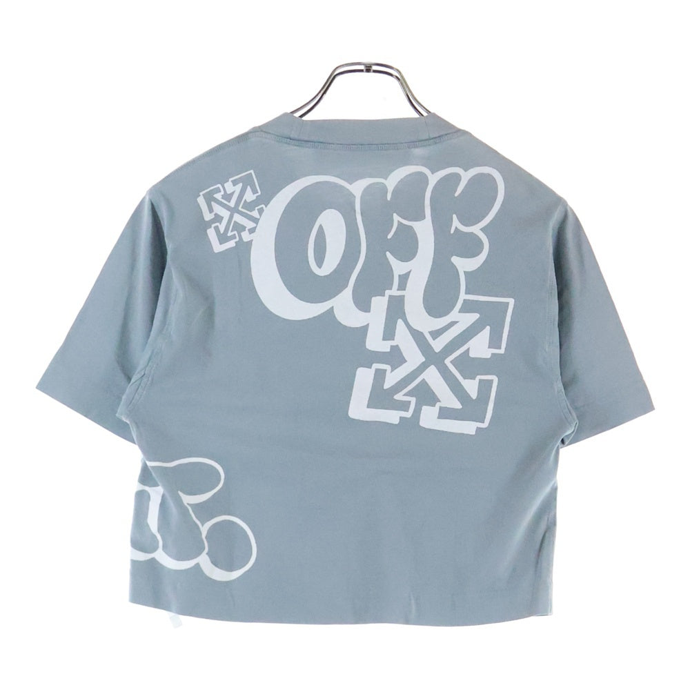 OFF-WHITE(オフホワイト) Style In Revolt T-Shirt クロップド 半袖Tシャツ グレー レディース OWAA090T22JER002