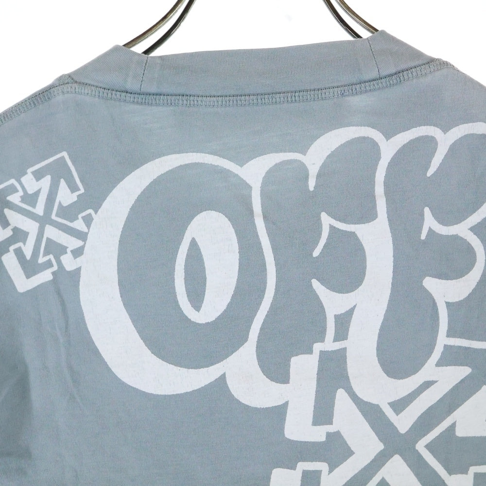 OFF-WHITE(オフホワイト) Style In Revolt T-Shirt クロップド 半袖Tシャツ グレー レディース OWAA090T22JER002