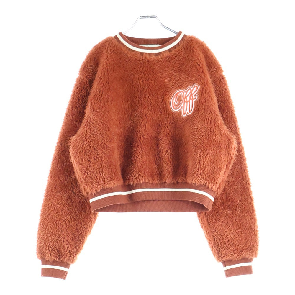 OFF-WHITE(オフホワイト) 19AW Fleece Sweater ボア フリース クルーネックスウェットトレーナー オレンジ OWBA026E19E65119