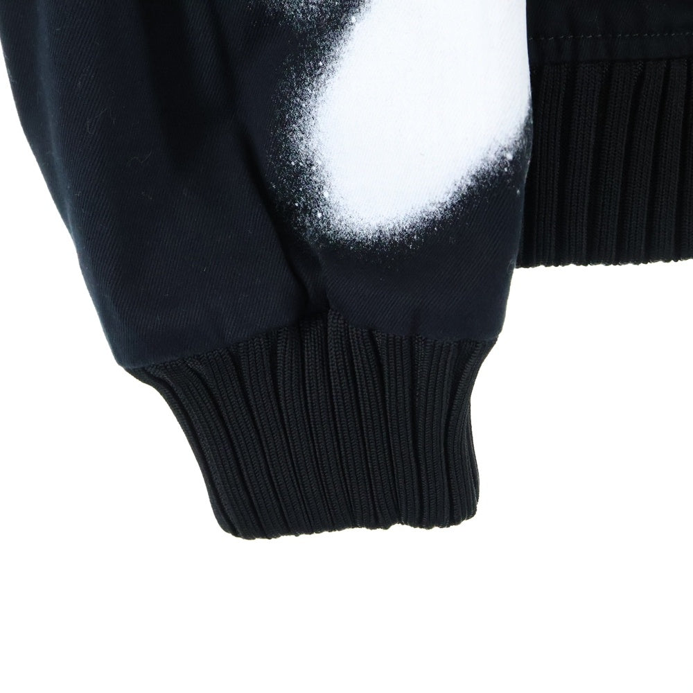 OFF-WHITE(オフホワイト) 17SS Spray Varsity Jacket スプレーロゴ ボンバージャケット ブラック