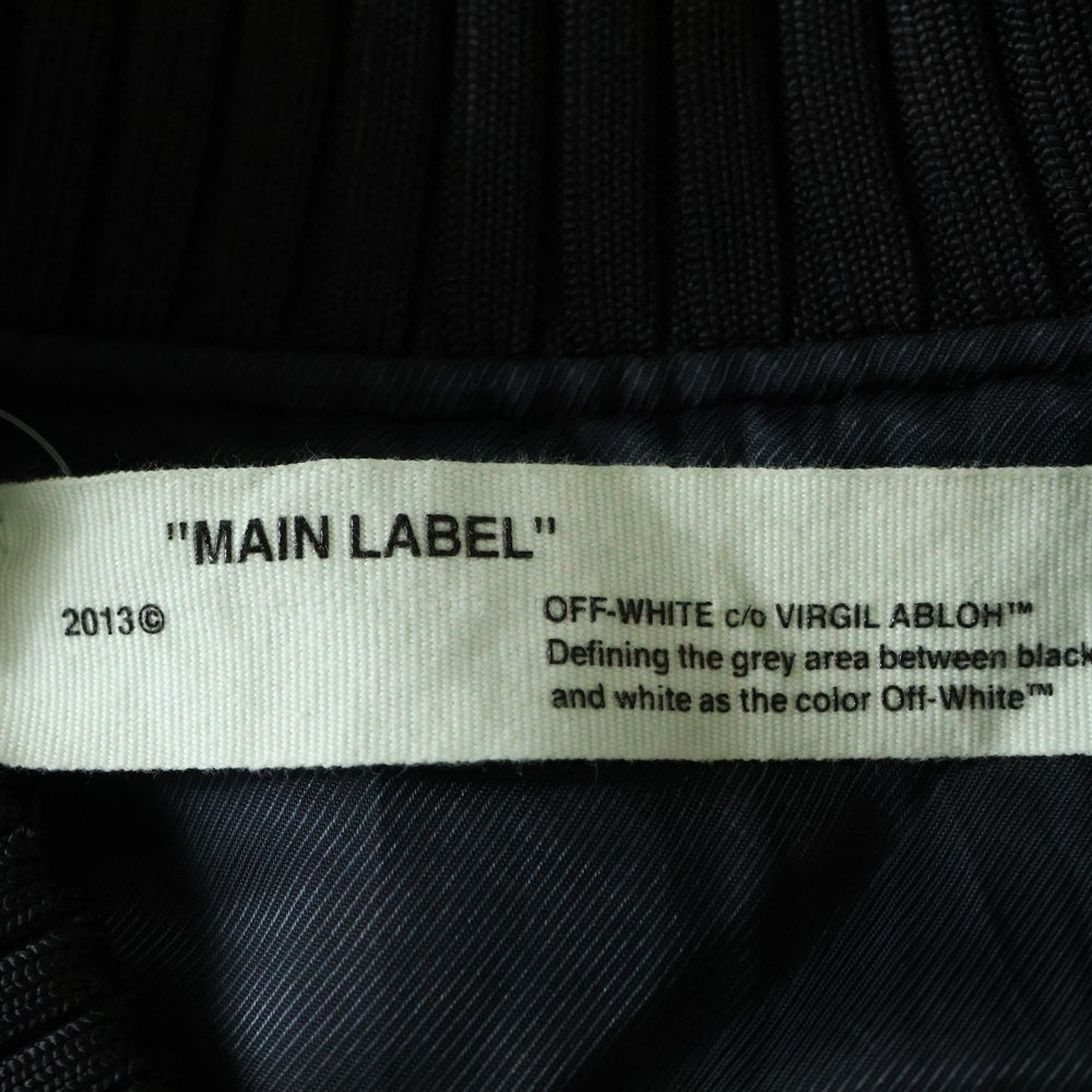 OFF-WHITE(オフホワイト) 17SS Spray Varsity Jacket スプレーロゴ ボンバージャケット ブラック