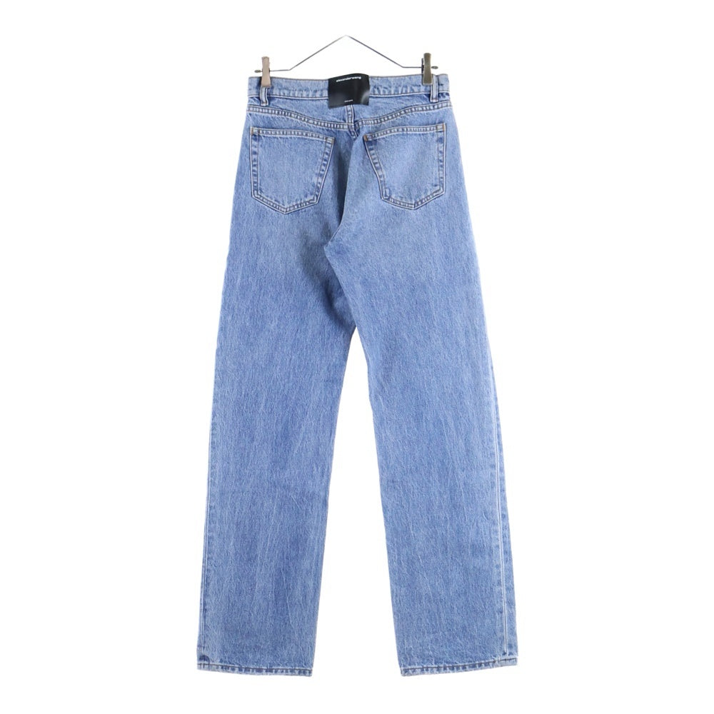 ALEXANDER WANG(アレキサンダーワン) Puff Logo Denim Pants ロゴプリント デニムパンツ インディゴ レディース