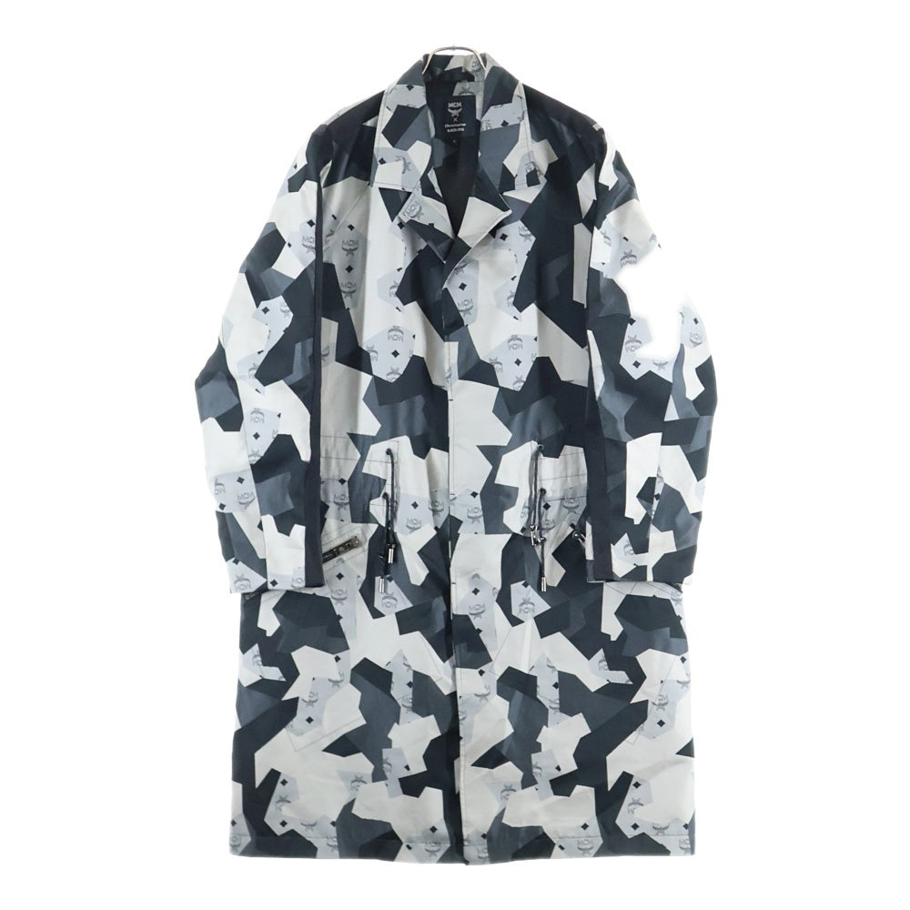 MCM(エム シー エム) ×Christpher Raeburn Sustainable Textile Adjustable Trench Coat クリストファー レイバーン 総柄トレンチコート グレー MCJ7SOC35EG00L