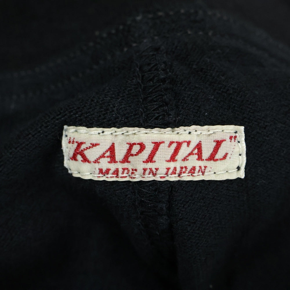 KAPITAL(キャピタル) Bone Print Sweatpants ボーンプリント スウェットパンツ ブラック EK363