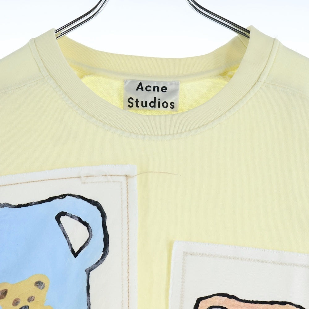 Acne Studios(アクネ ストゥディオズ) Sweatshirt パッチ クルーネックスウェットトレーナー イエロー FN-WN-SWEA000059