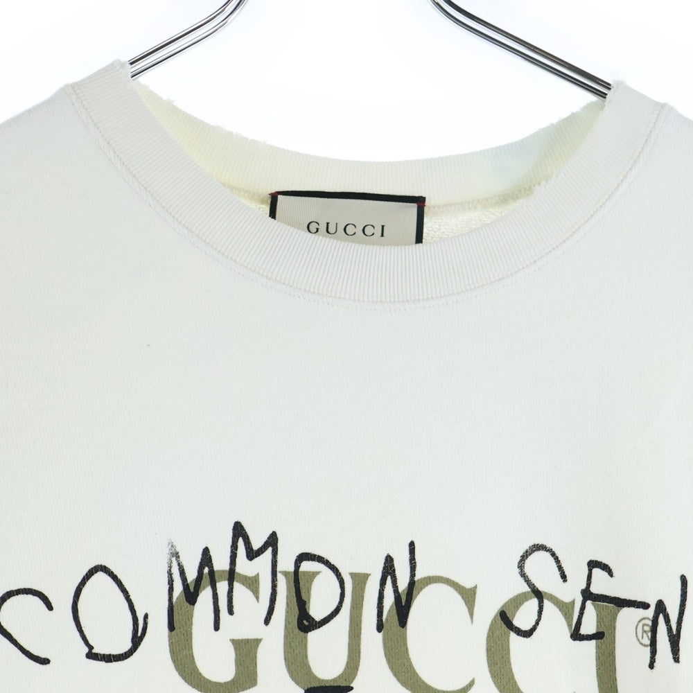 GUCCI(グッチ) Sweatshirt ココキャピタン ダメージ加工 クルーネックスウェットトレーナー アイボリー 469250 X3I06