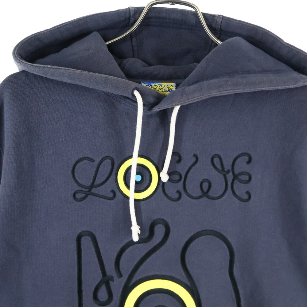 LOEWE(ロエベ) Hoodie ロゴ刺繍 プルオーバースウェットパーカー フーディー グレー H664Y25J04